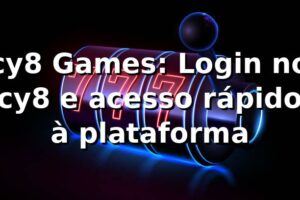 cy8 Games: Login no cy8 e acesso rápido à plataforma